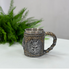 Stainless steel mug "Wolf" 460 ml